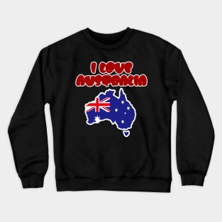 Australia Day - I Love Australia Crewneck Sweatshirt